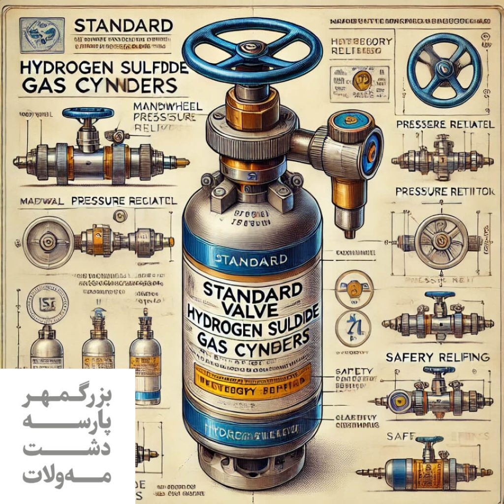 استاندارد شیر سیلندر گاز هیدروژن سولفید