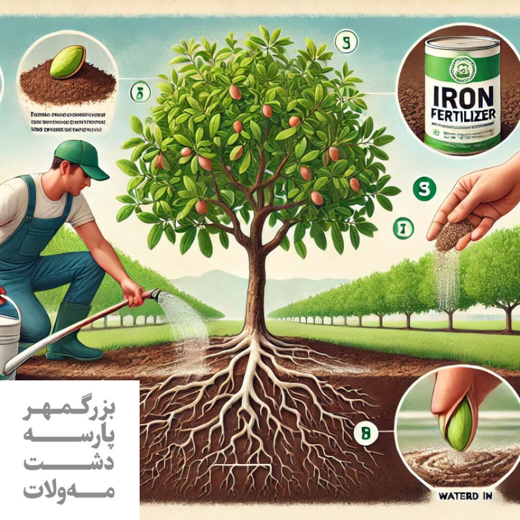 درخت پسته و کود آهن