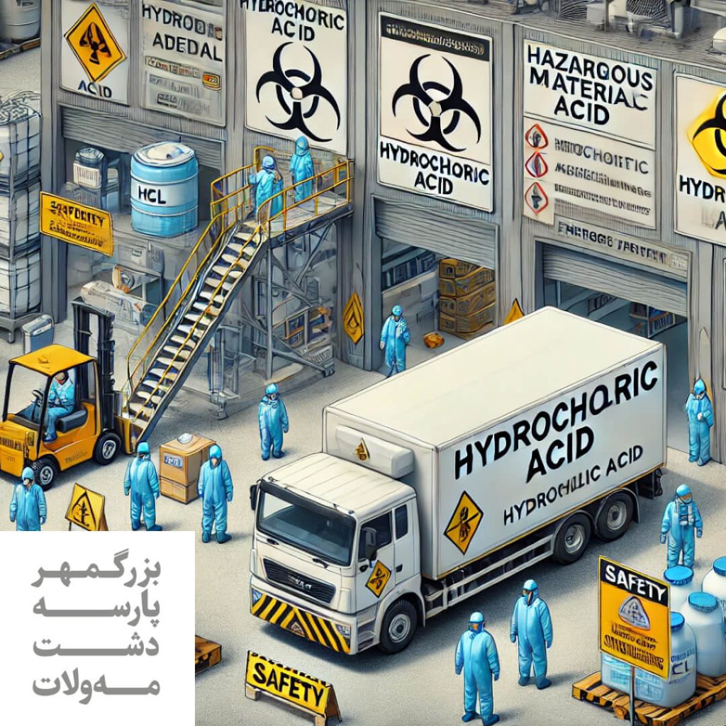 نحوه تحویل اسید کلریدریک