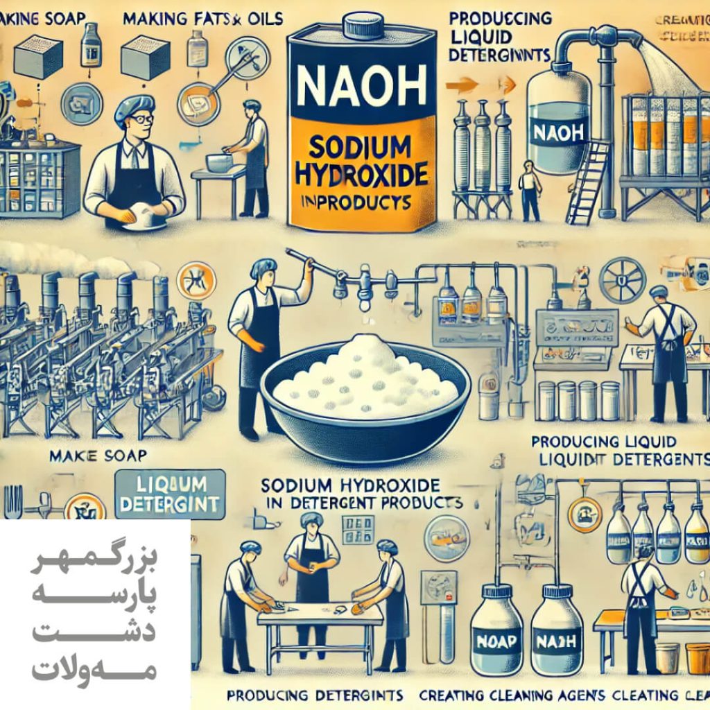 کاربرد هیدروکسید سدیم در محصولات شوینده